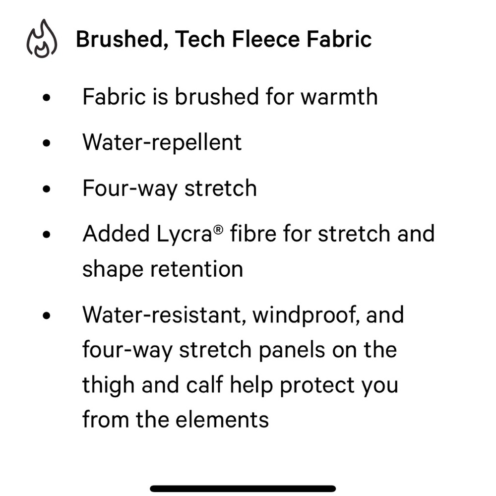 Lululemon Tech Fleece HighRise Running Pant 28” Gem